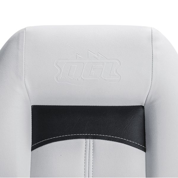 OGL 2 x Swivel Folding Fishing Boat Seats All-weather Marine Collapsible Swivel Chairs White