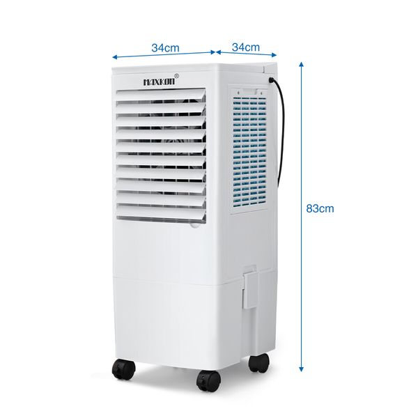 Maxkon Air Cooler Evaporative Humidifier Purifier Portable Cooling Fan 3 In 1 White