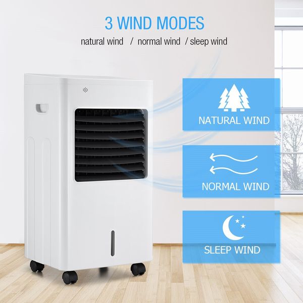 Maxkon Air Cooler Evaporative Purifier Humidifier Portable Cooling Fan 3 In 1 White and Black