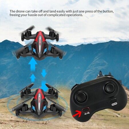 2021 Newest D85 2in1 Dron Air-Ground Flying Car 2.4G Dual Mode Racing Mini Drone Professional RC Car Quadcopter Drones Children Toys