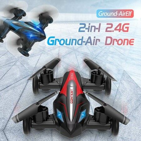 2021 Newest D85 2in1 Dron Air-Ground Flying Car 2.4G Dual Mode Racing Mini Drone Professional RC Car Quadcopter Drones Children Toys