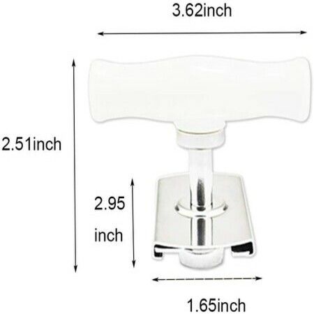 Jar Opener Adjustable Stainless Steel Lids Off Easy Jar Opener for 0.98-3.93inch Bottle Can (White)