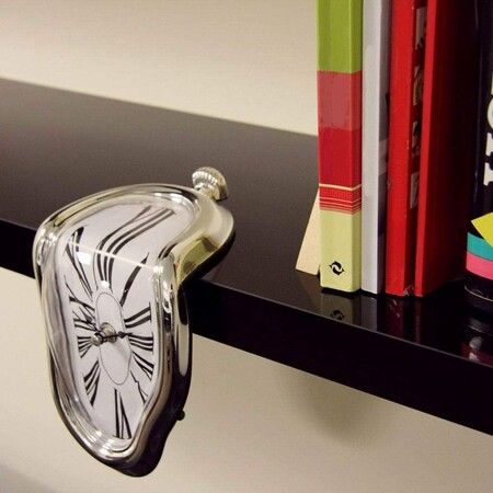 Melting Clock Table Melting Time Flow Desk Shelf Clock Decorative Salvador Dali Inspired