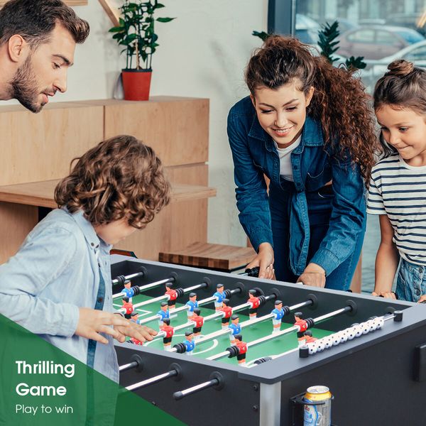 Soccer Table Foosball Football Game with 6 Balls 138x76x87cm