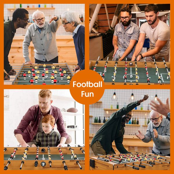 Soccer Gaming Table Foosball Football Game with 6 Balls 122x61x82cm