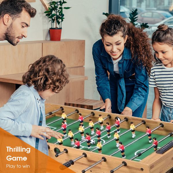 Soccer Gaming Table Foosball Football Game with 6 Balls 122x61x82cm