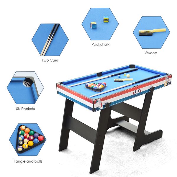 Soccer Gaming Table Foosball Football Game with Cup Holder 6 Balls 122x61x82cm