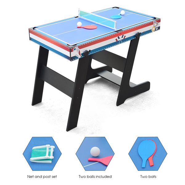 Soccer Gaming Table Foosball Football Game with Cup Holder 6 Balls 122x61x82cm