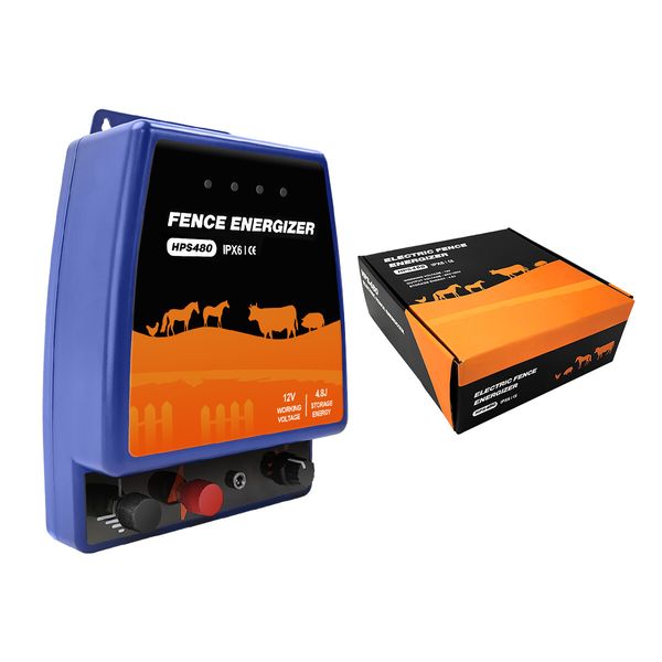 Petscene 45KM Electric Fence Energiser Charger Mains Fencing Energizer IPX6 4.8J