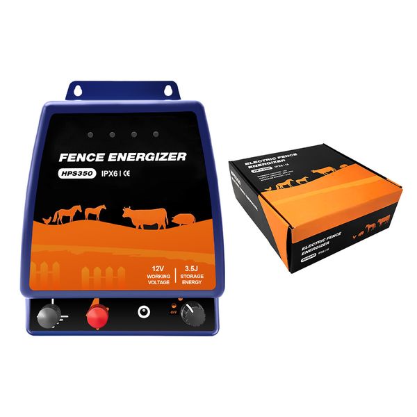 Petscene 30KM Electric Fence Energiser Charger Mains Fencing Energizer IPX6 3.5J