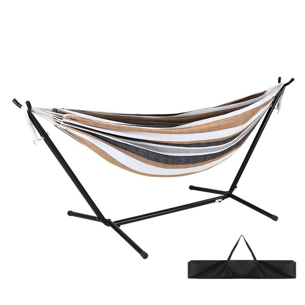 Portable Hammock with Stand Hanging Chair Patio Furniture Camping Gear Colourful