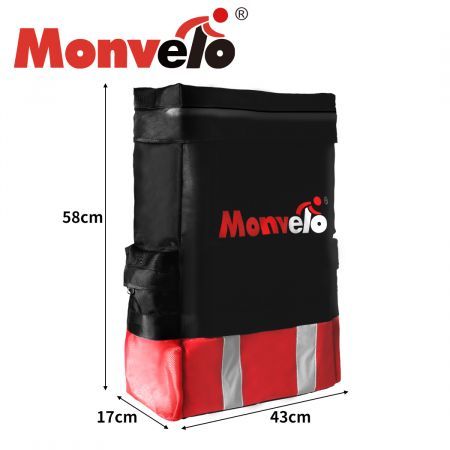 Monvelo Spare Wheel Bin Accessory Storage Bag 60L Recovery Tote Rear Snatch Red