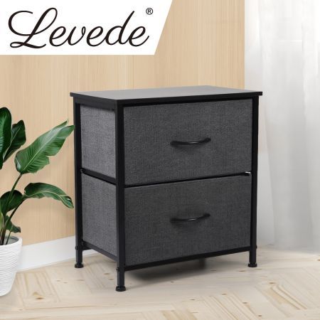 Levede Storage Cabinet Tower Bedside Table Chest of Drawers Dresser Tallboy