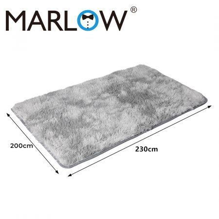 Marlow Floor Rug Shaggy Rugs Soft Large Carpet Area Tie-dyed Mystic 200x230cm