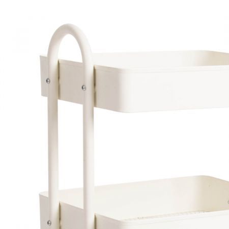 Levede 4 Tiers Kitchen Trolley Cart Steel Storage Rack Shelf Organiser White