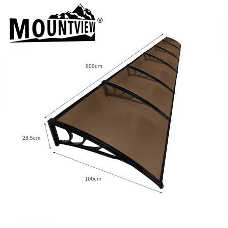 Mountview Window Door Awning Canopy Outdoor Patio Sun Shield Rain Cover 1M X 6M