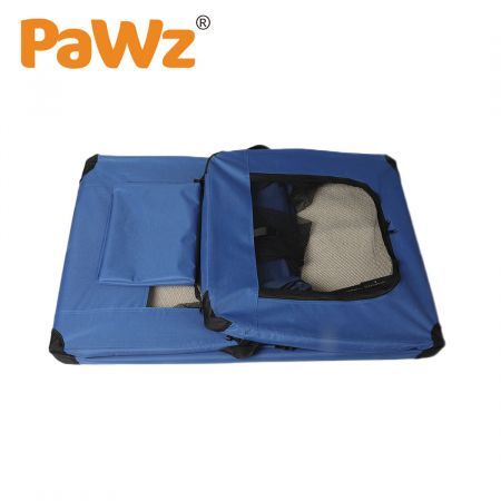 PaWz Pet Travel Carrier Kennel Folding Soft Sided Dog Crate For Car Cage Large L