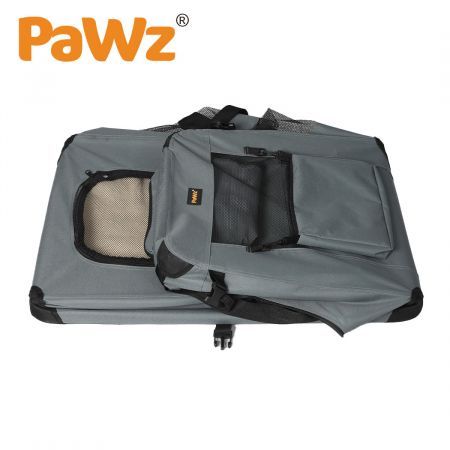 PaWz Pet Travel Carrier Kennel Folding Soft Sided Dog Crate For Car Cage Large L