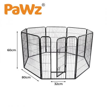 PaWz 8 Panel Pet Dog Playpen Puppy Exercise Cage Enclosure Fence Cat Play Pen 24''