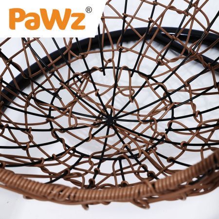 PaWz Rattan Cat Beds Elevated Puppy Wicker Hanging Basket Swinging Egg Chair