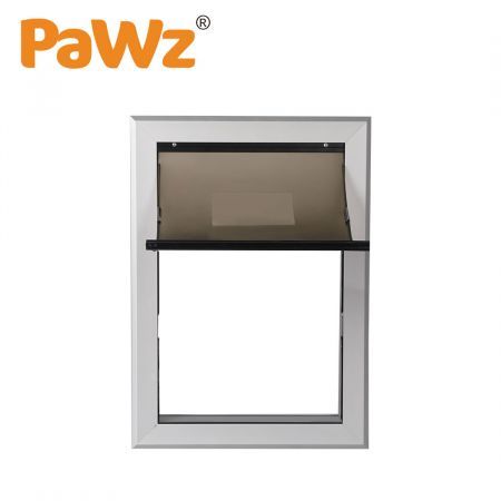 PaWz Aluminium Pet Access Door Dog Cat Dual Flexi Flap For Wooden Wall S