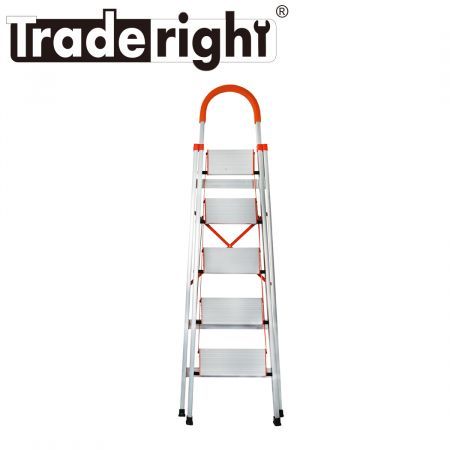 5 Step Ladder Multi-Purpose Folding Aluminium Lightweight Non Slip Platform