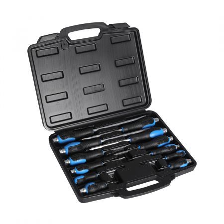 Screwdriver Set 12PCS Cr-V Magnetic Tip Hex End  Automotive Workshop Hand Tool