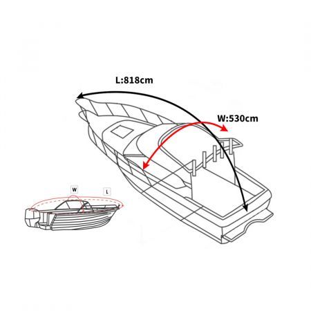 19-21 FT Boat Cover Trailerable Weatherproof 600D Jumbo Marine Heavy Duty