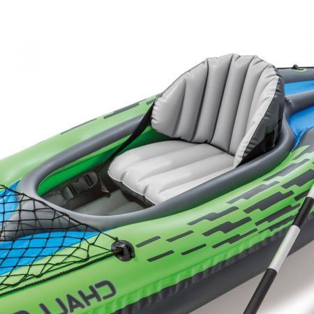 Intex Kayak Boat Inflatable K1 Sports Challenger 1 Seat Floating Oars River Lake