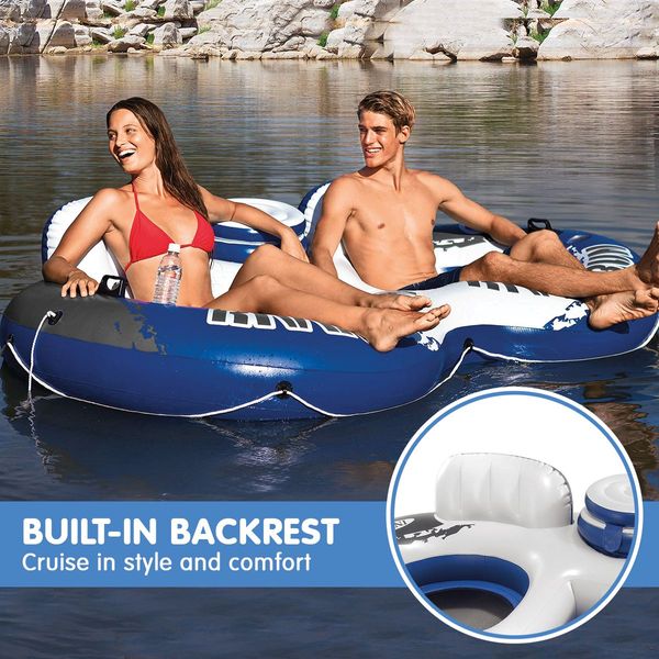 Intex 58837 River Run II Inflatable Water Tube with Ice Cooler