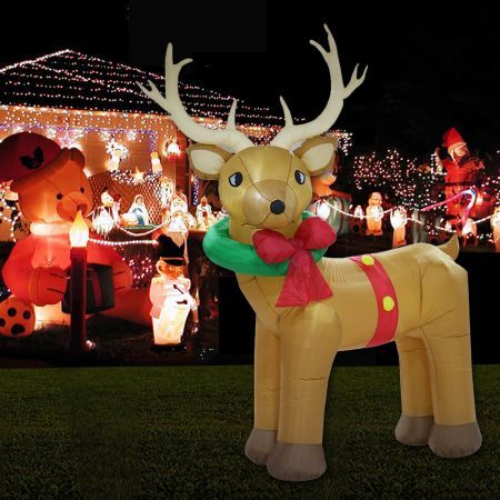 Stockholm Christmas Inflatables Airpower Giant Reindeer 3m White LEDs