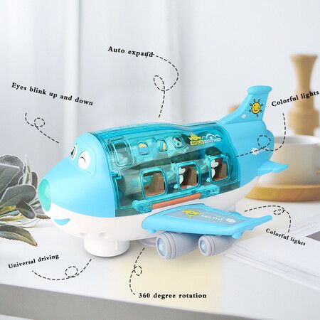 Educational Toys Children's Electric Model Airplanes Toys For Boys Diecasts Luminous Music 360-degree Rotating Educational Toys