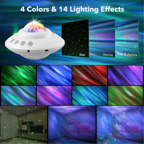 3D Nightlight Projector LED Galaxy Starry Light Aurora Lamp Birthday Lighting Decoration Party Supply 