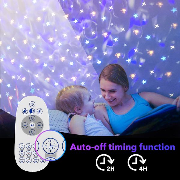 Nightlight Projector LED Lighting Galaxy Lamp Starry Light White Noise Machine Birthday Decoration Party Supply