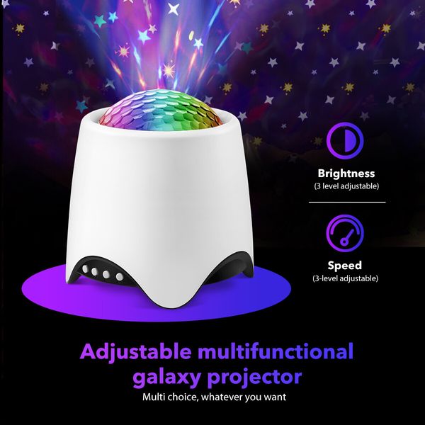 Nightlight Projector LED Lighting Galaxy Lamp Starry Light White Noise Machine Birthday Decoration Party Supply