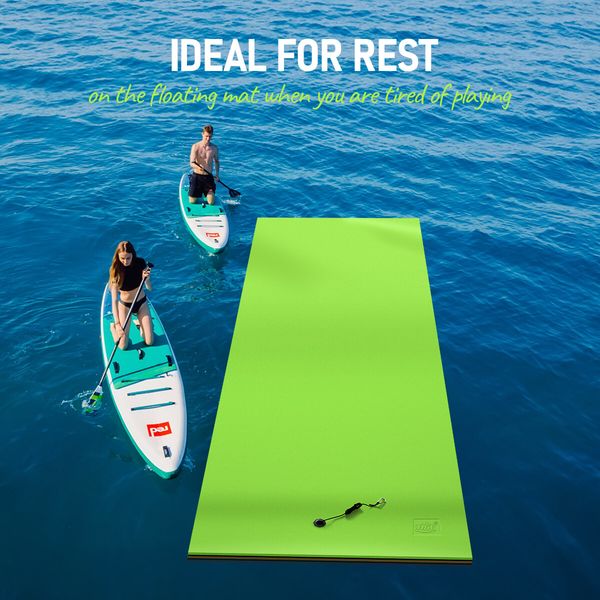 Water Floating Mat Foam Pad Lounge for Boat Pool Lake 457x183x3.5CM Orange Black Green 