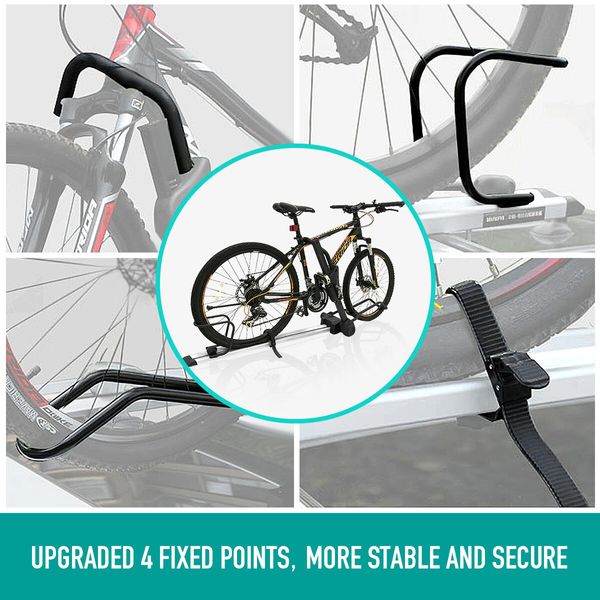 Roof Bike Rack for Car Bicycle Storage Carrier for 1 Bike with Double Lock 