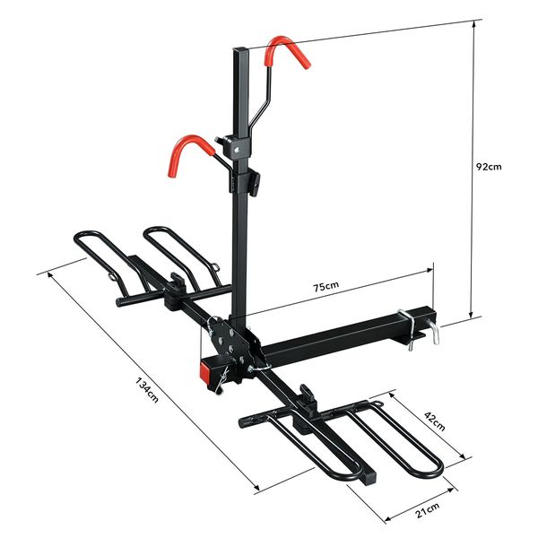 2 Bike Rack for Car SUV Bicycle Storage Carrier Holder Vehicle Rear Platform with 2 Inch Hitch Receiver