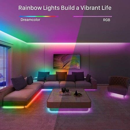 5m 108LED RGB Silicone Neon Rope Light Multi-Color Changing RC WiFi Bluetooth Phone App Control