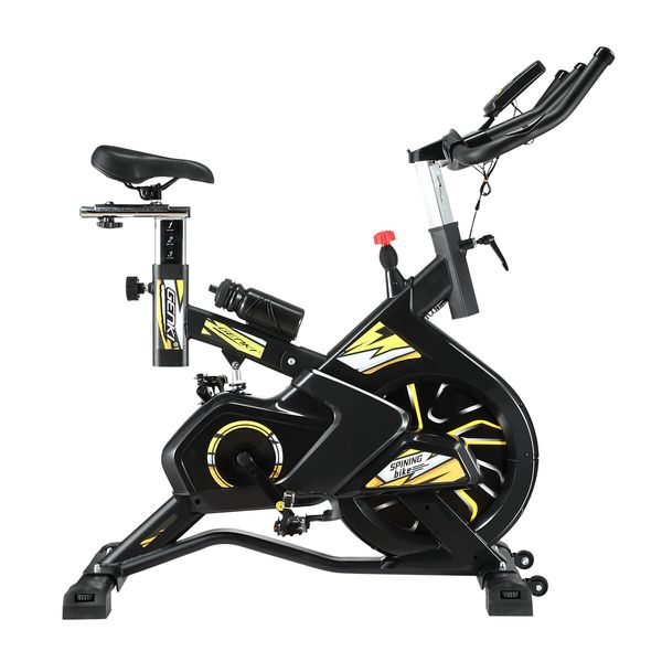 Genki Exercise Bike Spin Stationary Shock Absorbing Home Gym Fitness Equipment Adjustable Magnetic Resistance