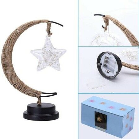 Hemp Rope Night Light Bedside Table Lamp Sepak Takraw Shaped Lighting Kids Girls Christmas Birthday Gift (Warm Light-Sepak Takraw)