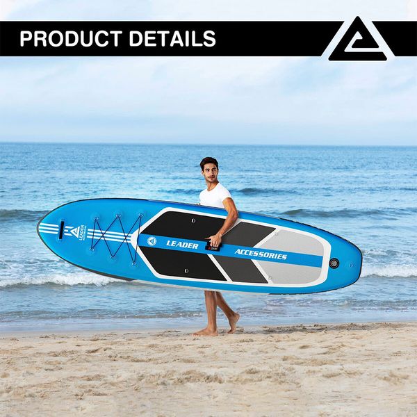 Inflatable Stand Up Paddle Board SUP Paddleboarding Surfboard with Paddle Backpack Leash