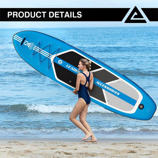 Inflatable Stand Up Paddle Board SUP Paddleboarding Surfboard with Paddle Backpack Leash