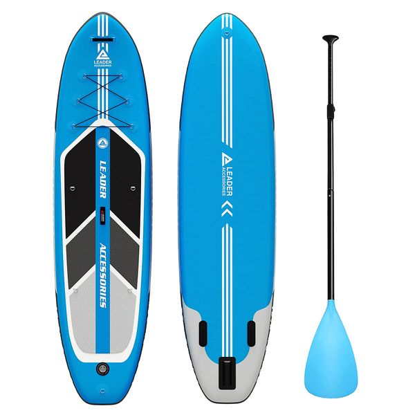 Inflatable Stand Up Paddle Board SUP Paddleboarding Surfboard with Paddle Backpack Leash