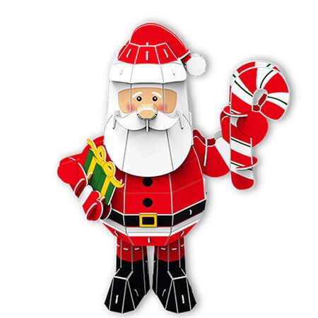 59pcs 3D Puzzle Santa Claus Building Model Kit Christmas Decor Gifts Assemble Size 27x18x35.5cm