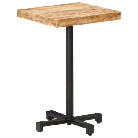 Bistro Table Square 50x50x75 cm Rough Mango Wood