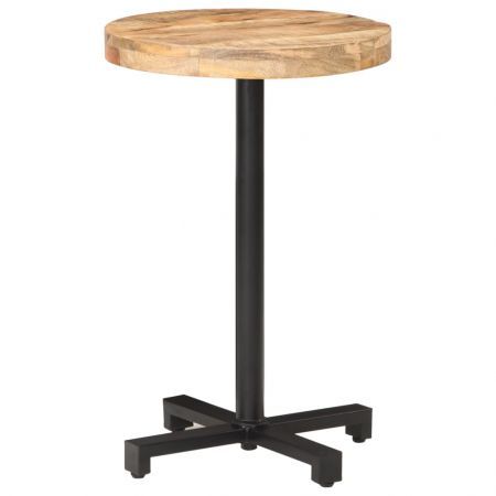 vidaXL Bistro Table Round diameter 50x75 cm Rough Mango Wood