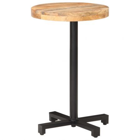 vidaXL Bistro Table Round diameter 50x75 cm Rough Mango Wood