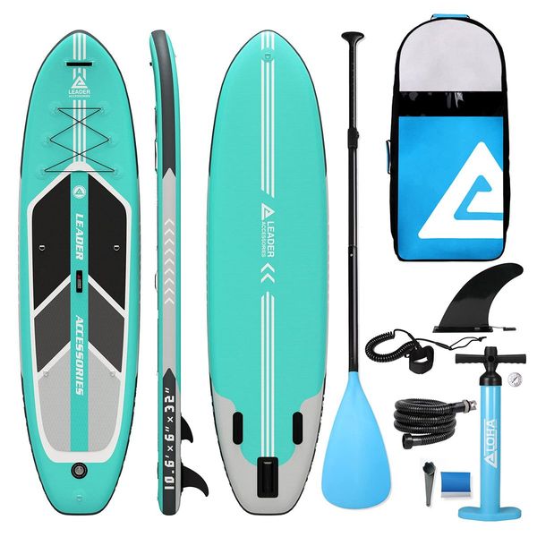 Stand Up Paddle Board Paddleboarding SUP Inflatable Surfboard with Paddle Backpack Leash Pump