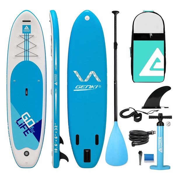 Stand Up Paddle Board SUP Paddleboarding Inflatable Surfboard with Paddle Leash Backpack Pump